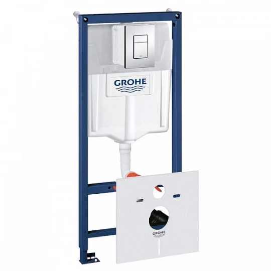 Инсталяция д/унитаза GROHE Rapid SL 4в1 6-9 л. 1,13 м арт.38775001 Набор (рама+панель+уголки+шумоизол АКЦИЯ