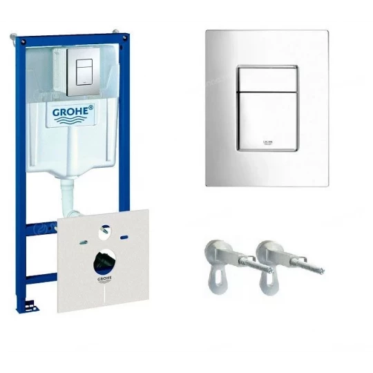 Инсталяция д/унитаза GROHE Rapid SL 4в1 6-9 л. 1,13 м арт.38775001 Набор (рама+панель+уголки+шумоизол АКЦИЯ