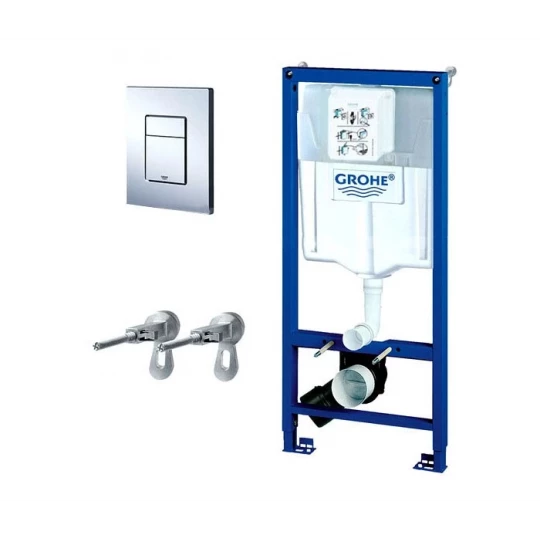Инсталяция д/унитаза GROHE Rapid SL арт.38772001Gr (рама 38 528, крепление 38 558 + Skate Air 38 732 квадрат) АКЦИЯ