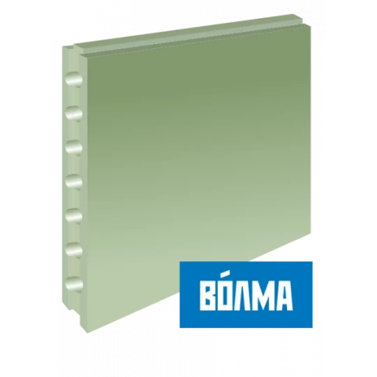 Плита гипс пазогребневая влагостойкая 667*500*80 пустот (30 шт на поддоне) ВОЛМА
